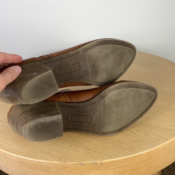 Frye Women’s 10 Brown Leather Judith Side Zip Ankle Boots Business Casual - Picture 6 of 8